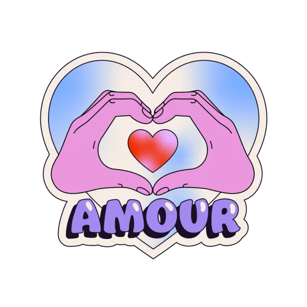 Mot-sticker « Amour » du nuage de mots