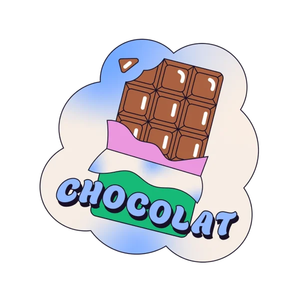 Mot-sticker « Chocolat » du nuage de mots