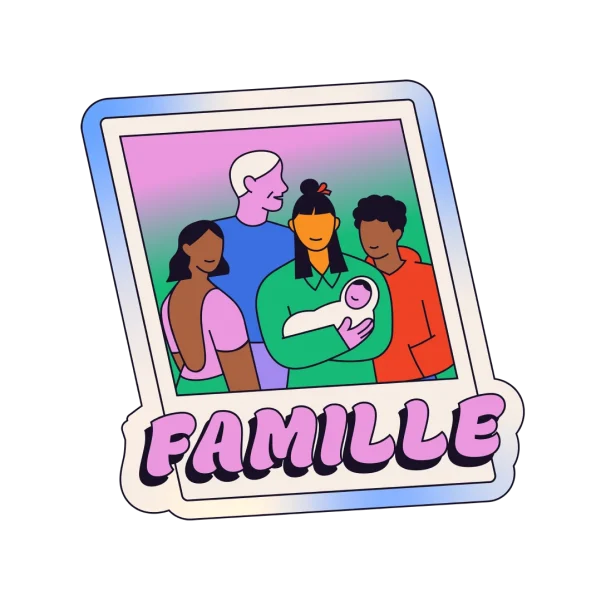 Mot-sticker « Famille » du nuage de mots