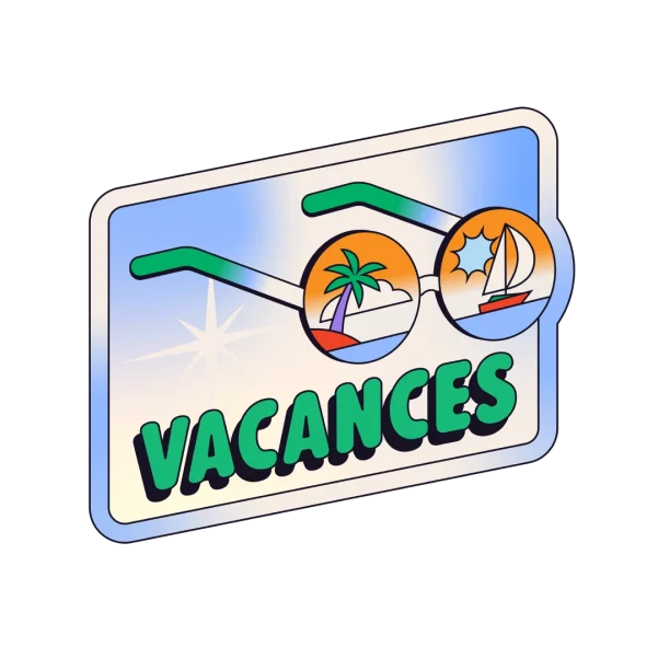 Mot-sticker « Vacances » du nuage de mots